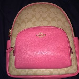 Coach IM/Light Khaki/Confetti Pink backpack